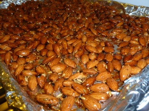 Then I had to make some of those addictive red pepper and fennel glazed almonds.
