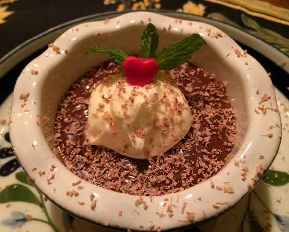 Milk Chocolate and Orange Pots de Creme for dessert!